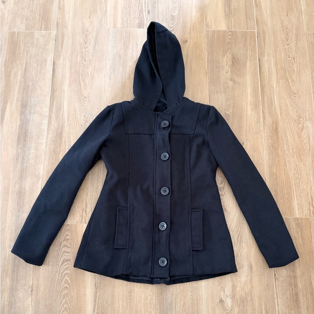 Wool Coat with Hood